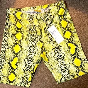 Neon/yellow Snake Bike Shorts